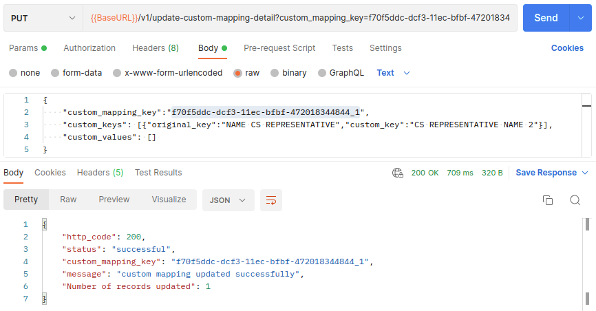 Document Reader Update Custom Mapping Detail Endpoint
