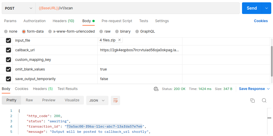 Document Reader Scan Document Endpoint