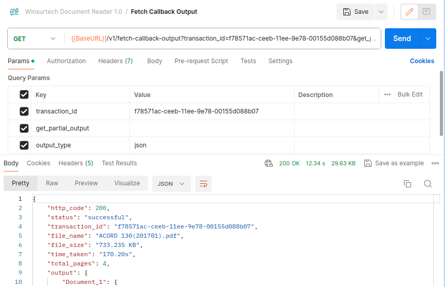 Document Reader Fetch Callback Json Endpoint